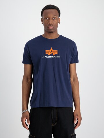 T-Shirt ALPHA INDUSTRIES en bleu : devant