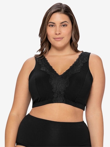 SHEEGO Bralette Bra in Black: front