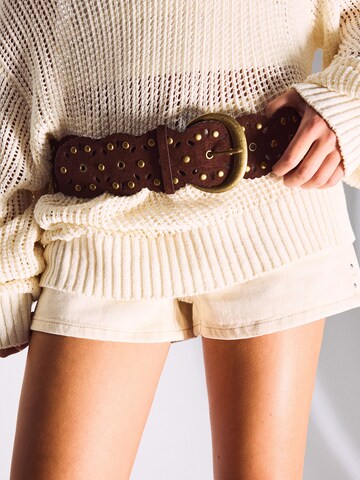 Bershka Opasek – hnědá