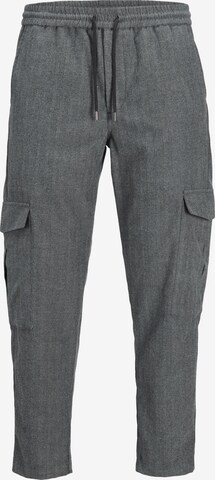 JACK & JONES Tapered Cargo Pants 'Bill Beau' in Grey: front