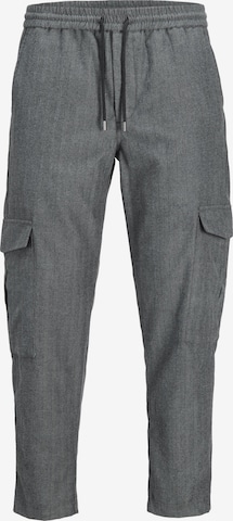 JACK & JONES Tapered Cargo Pants 'Bill Beau' in Grey: front