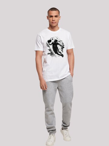 T-Shirt 'Basketball Spieler' F4NT4STIC en blanc