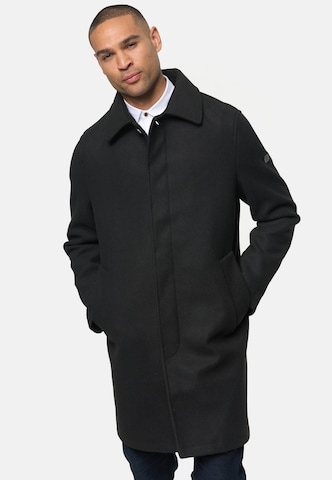INDICODE JEANS Between-Seasons Coat 'Grandrim' in Black: front