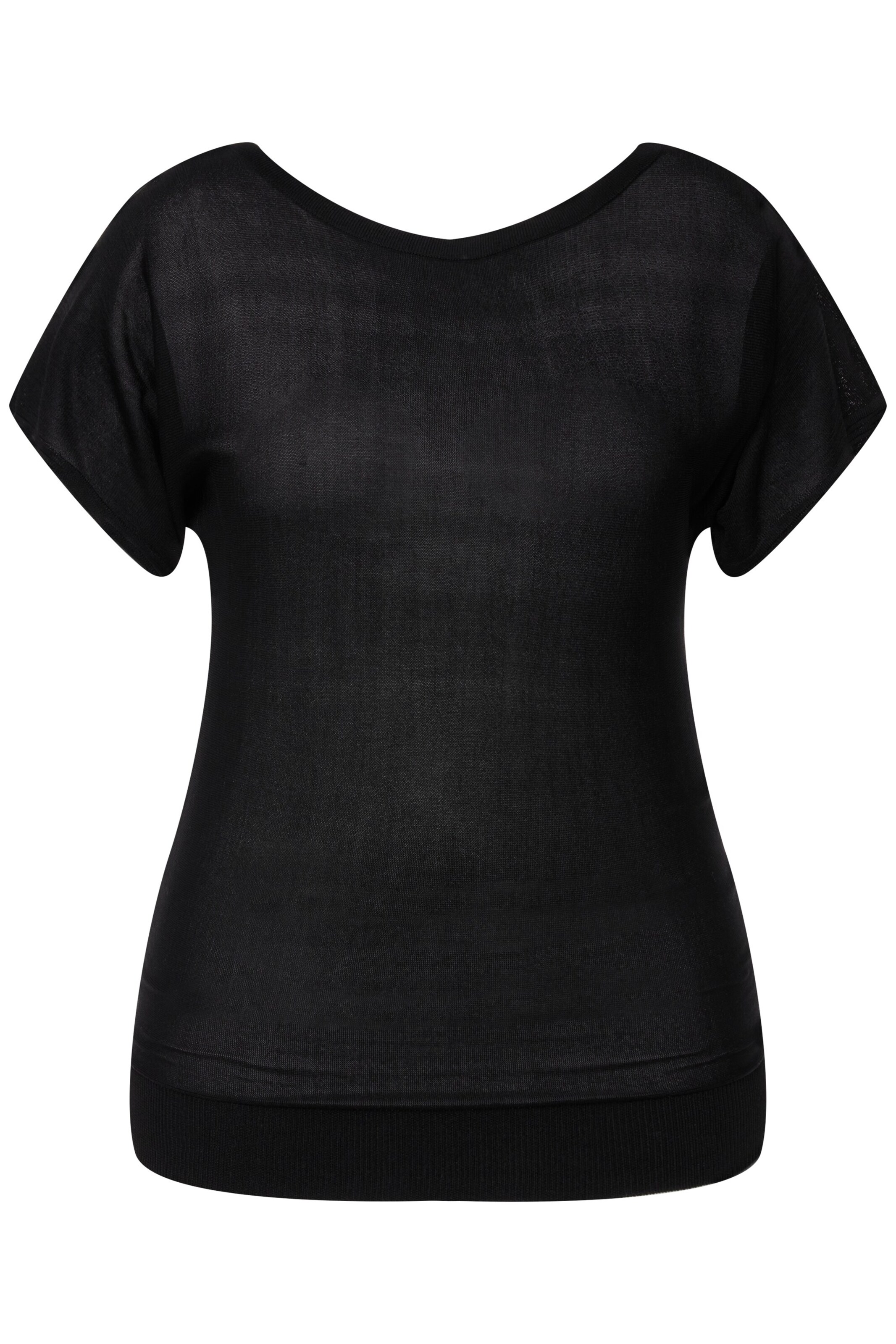 Ulla Popken Bluse in Schwarz: Vorderseite