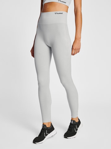 Hummel Skinny Sportbroek 'Rest' in Grijs: voorkant