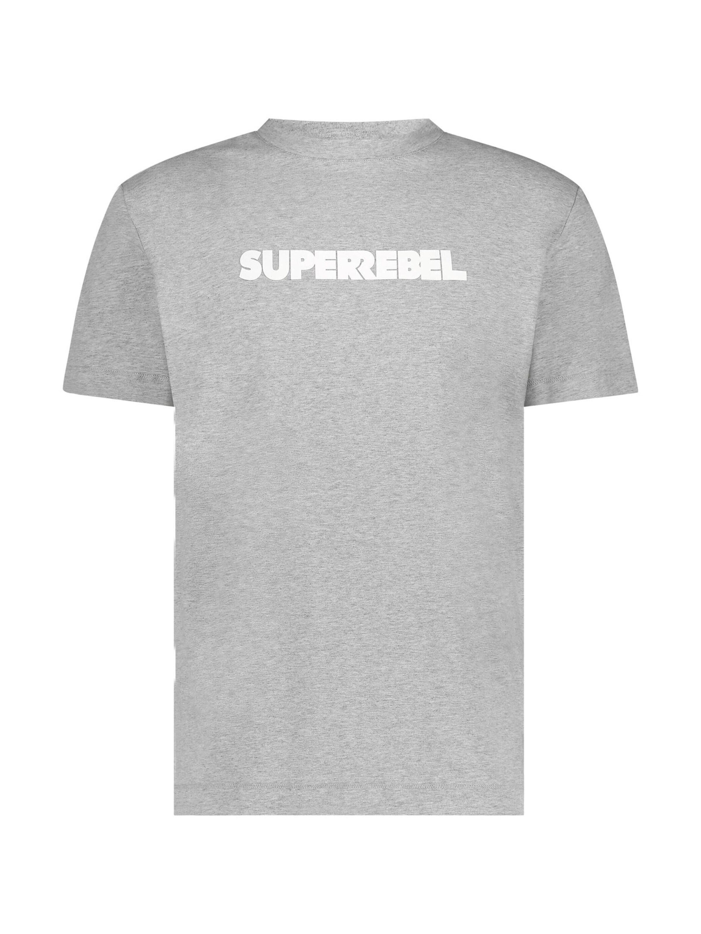 SUPERREBEL® GEAR T-Shirt 'Keanu' in Grau: Vorderseite