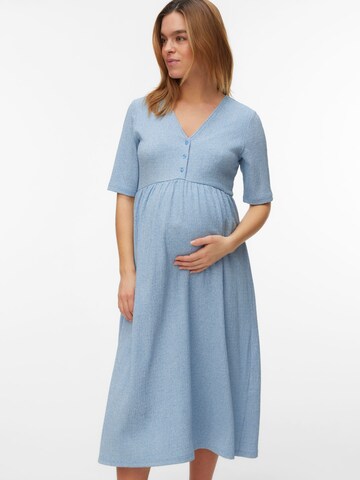 MAMALICIOUS Jurk 'MLJana' in Blauw: voorkant