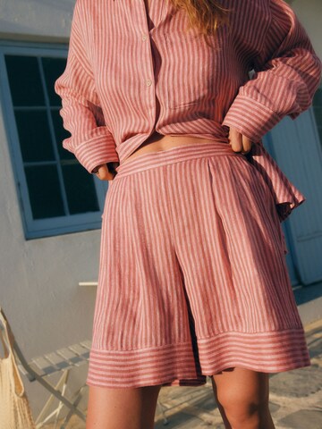 Next Wide Leg Shorts in Pink