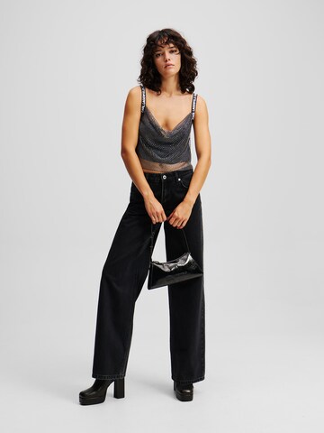 Top 'KETTENHEMD' di KARL LAGERFELD JEANS in nero