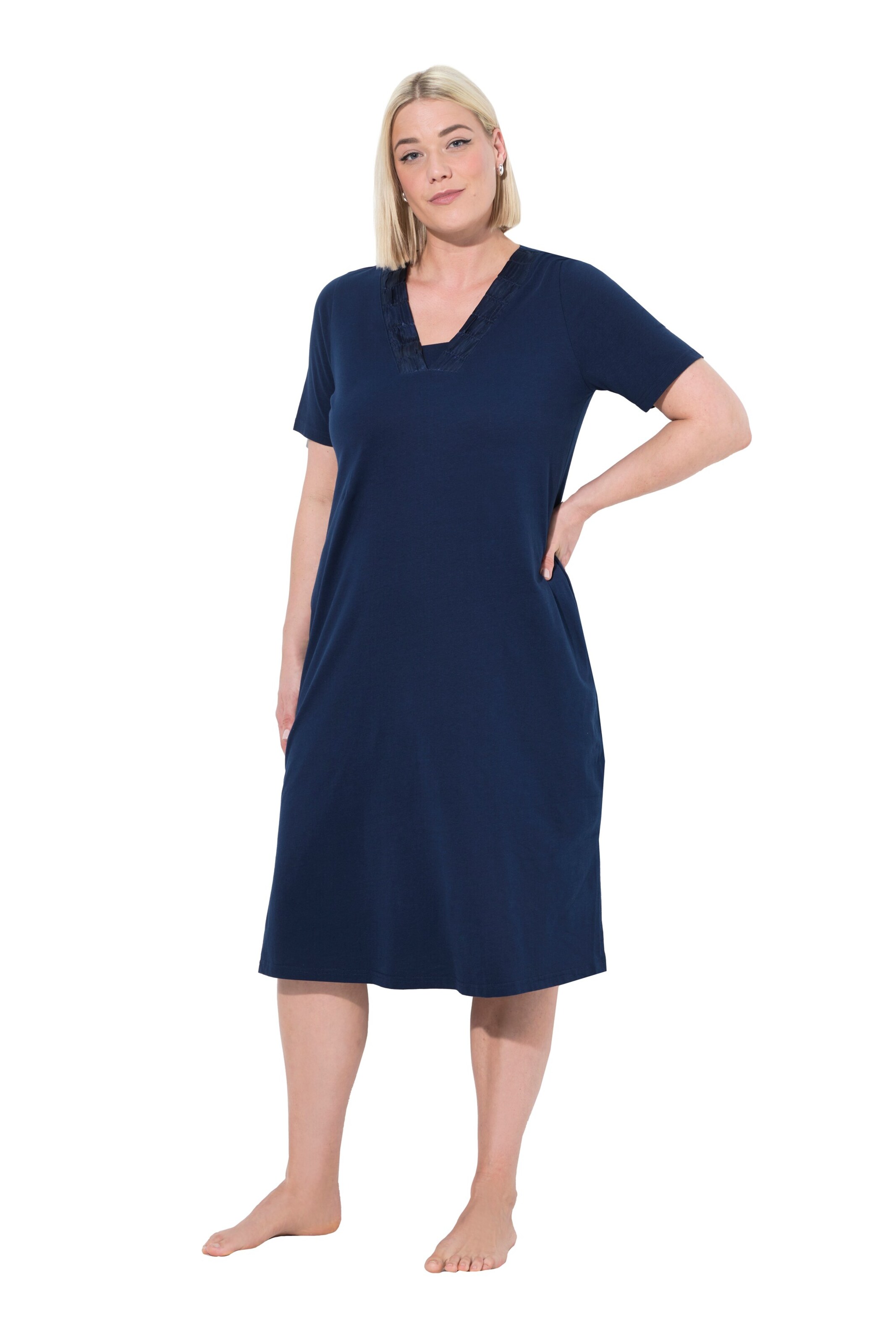 Ulla Popken Nachthemd in Blauw