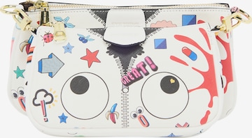 MYMO Чанта с презрамки 'Pop Eyetheme' в бяло: отпред