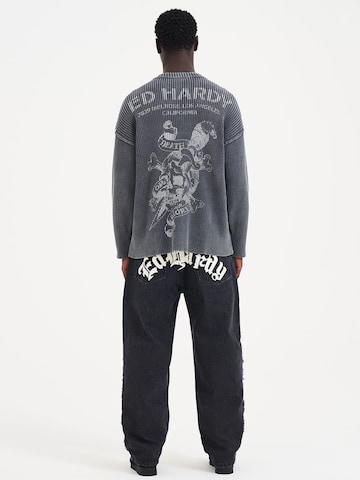 Ed Hardy Sweter w kolorze szary