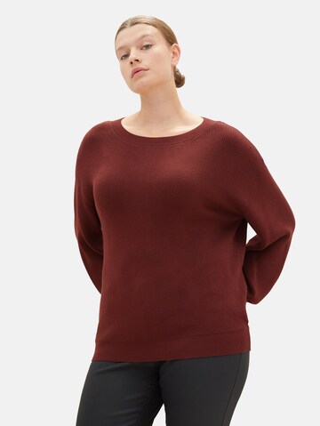 Tom Tailor Women + Pullover in Braun