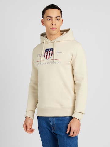 GANT Sweatshirt in Beige: voorkant