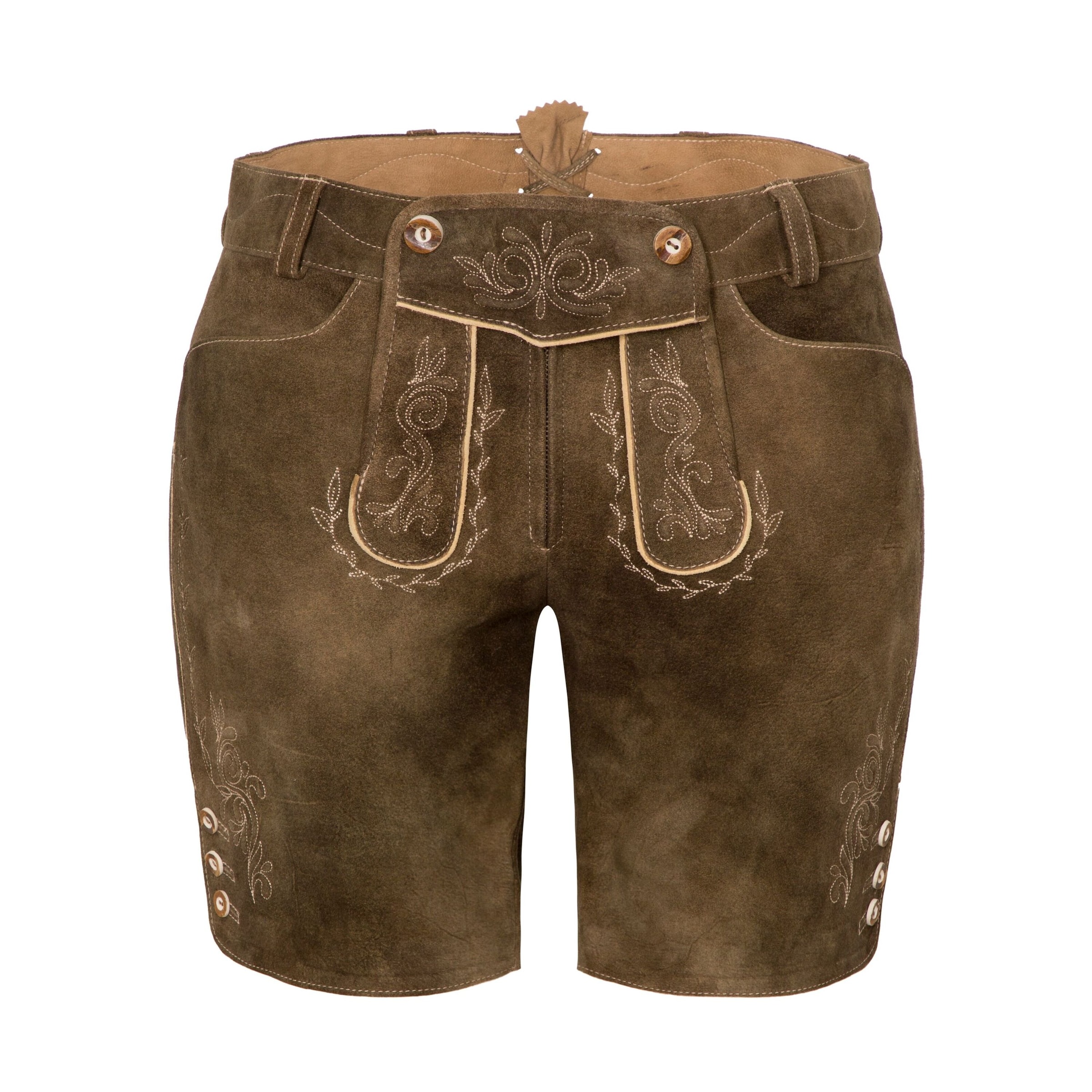 SPIETH & WENSKY Slim fit Trousers in Beige: front