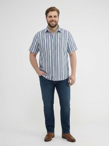 LERROS Slim Fit Bequemes Kurzarmhemd, Übergröße in Blau