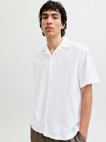 JACK & JONES Comfort fit Button Up Shirt 'Summer' in White