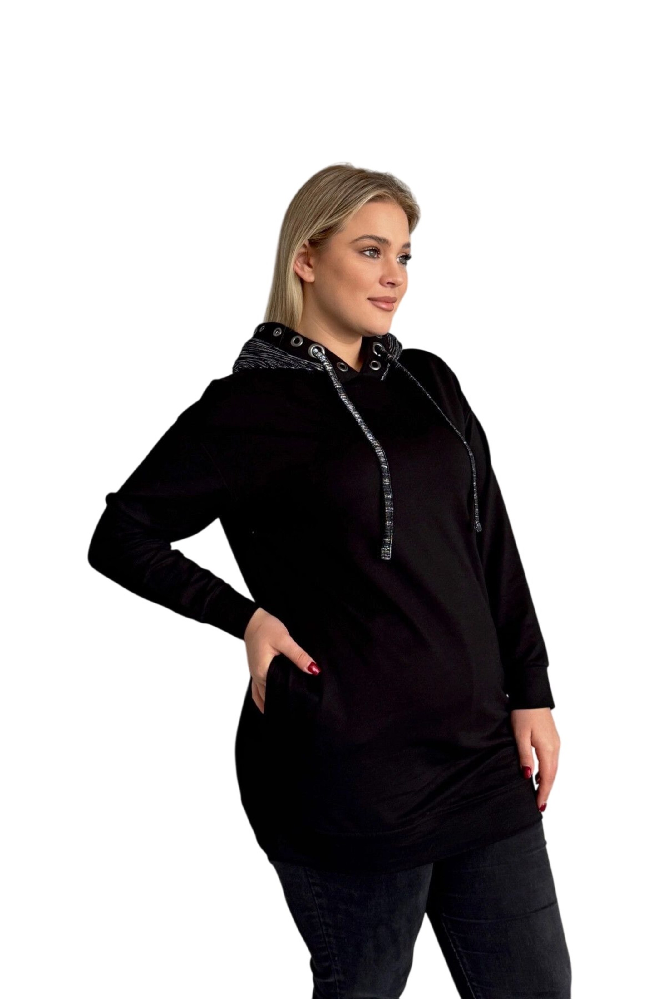 Stil Diva Sweatshirt in Black