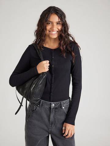 Geacă tricotată 'ALEXO' de la Samsøe Samsøe pe negru: față