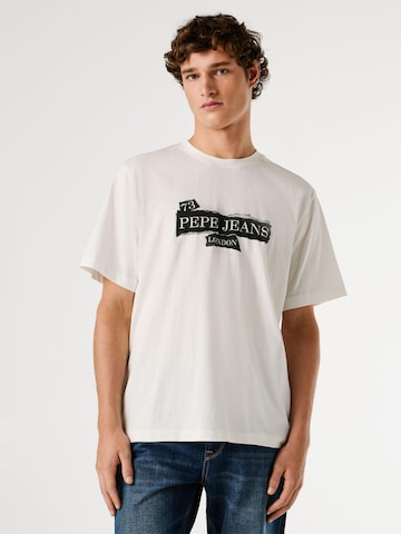 Pepe Jeans T-shirt i vit: framsida