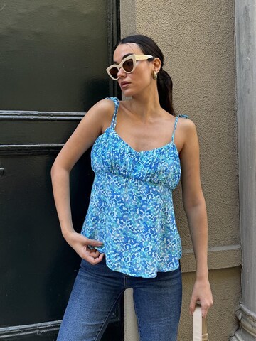 For You Moda Blouse in Blauw