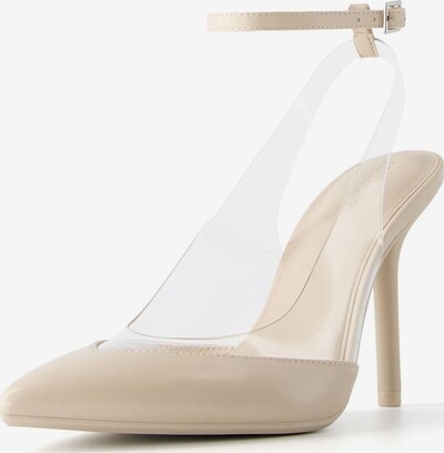 Bershka Slingpumps i transparent / uldhvid, Produktvisning