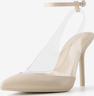 Pumps Bershka pe transparent / alb lână, Vizualizare produs