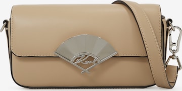 Karl Lagerfeld - Bolso de hombro en beige: frente