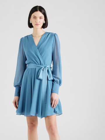 Robe de cocktail SWING en bleu : devant