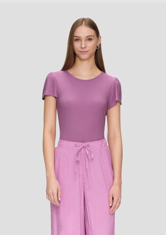 QS Shirt in Lila: voorkant