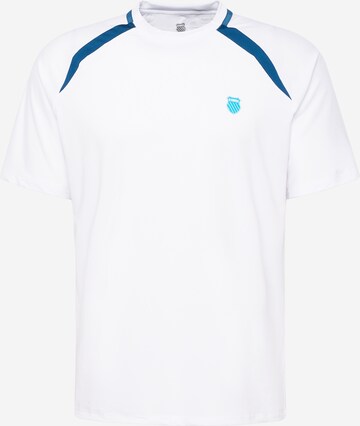 T-Shirt fonctionnel 'HYPERCOURT' K-Swiss Performance en blanc : devant