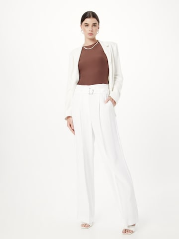 COMMA Wide leg Pleated Pants in White