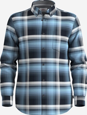 s.Oliver Slim fit Button Up Shirt in Blue: front