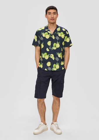 s.Oliver Regular fit Button Up Shirt in Blue