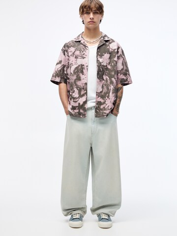 Pull&Bear Comfort fit Button Up Shirt in Pink