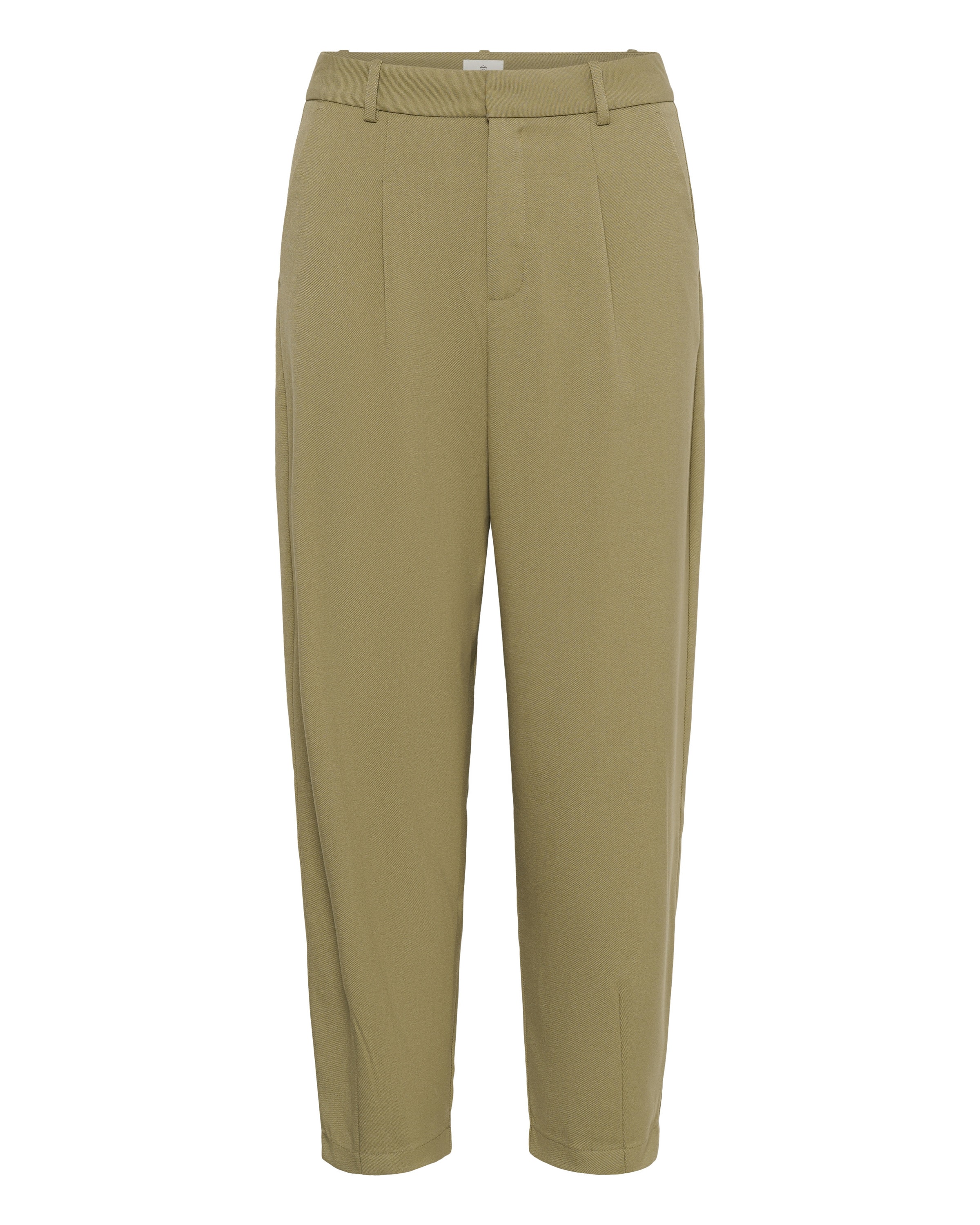 Kaffe Tapered Pleat-front trousers 'KAMerle' in Green: front