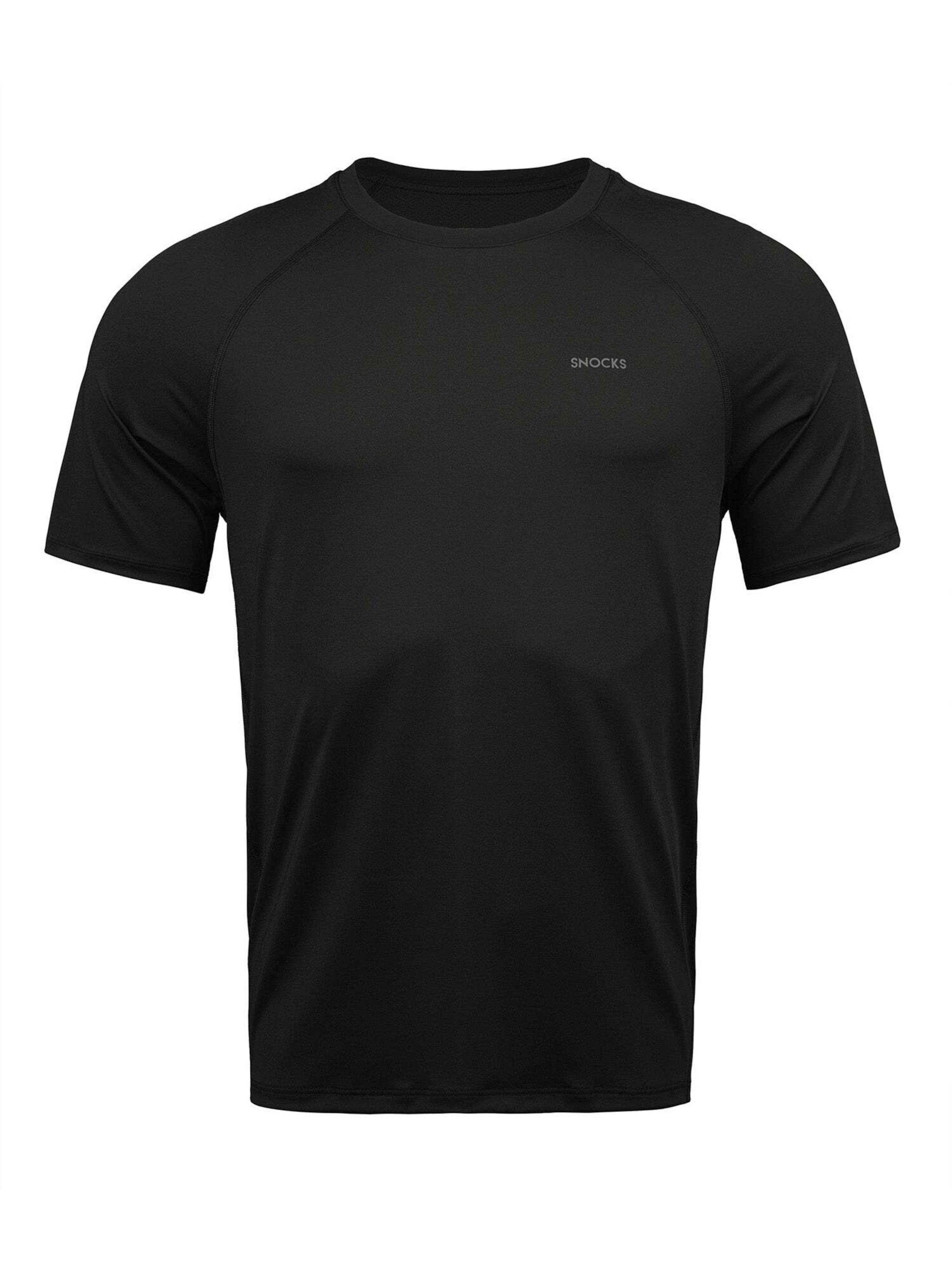 SNOCKS Performance Shirt in Black: front