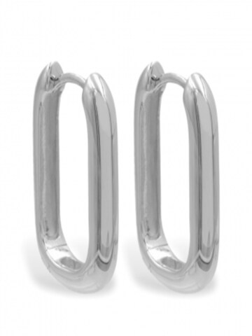 Fiocco Jewelry Earrings 'Oval' in Silver: front