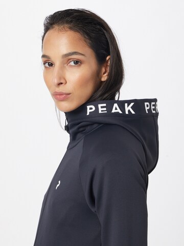 PEAK PERFORMANCE Athletic Zip-Up Hoodie in Black