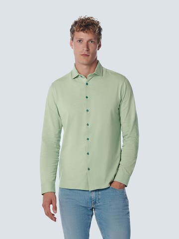 No Excess Regular fit Overhemd in Groen: voorkant
