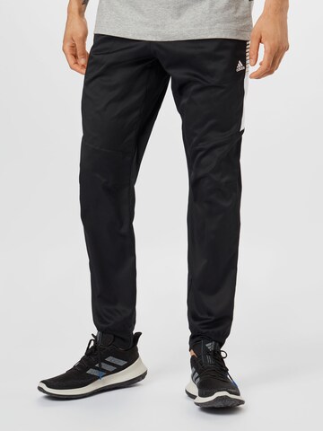 ADIDAS PERFORMANCE - Tapered Pantalón deportivo en negro: frente