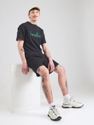 melns UNITED COLORS OF BENETTON T-Krekls