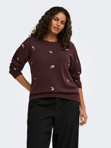ONLY Carmakoma Sweater in Brown: front