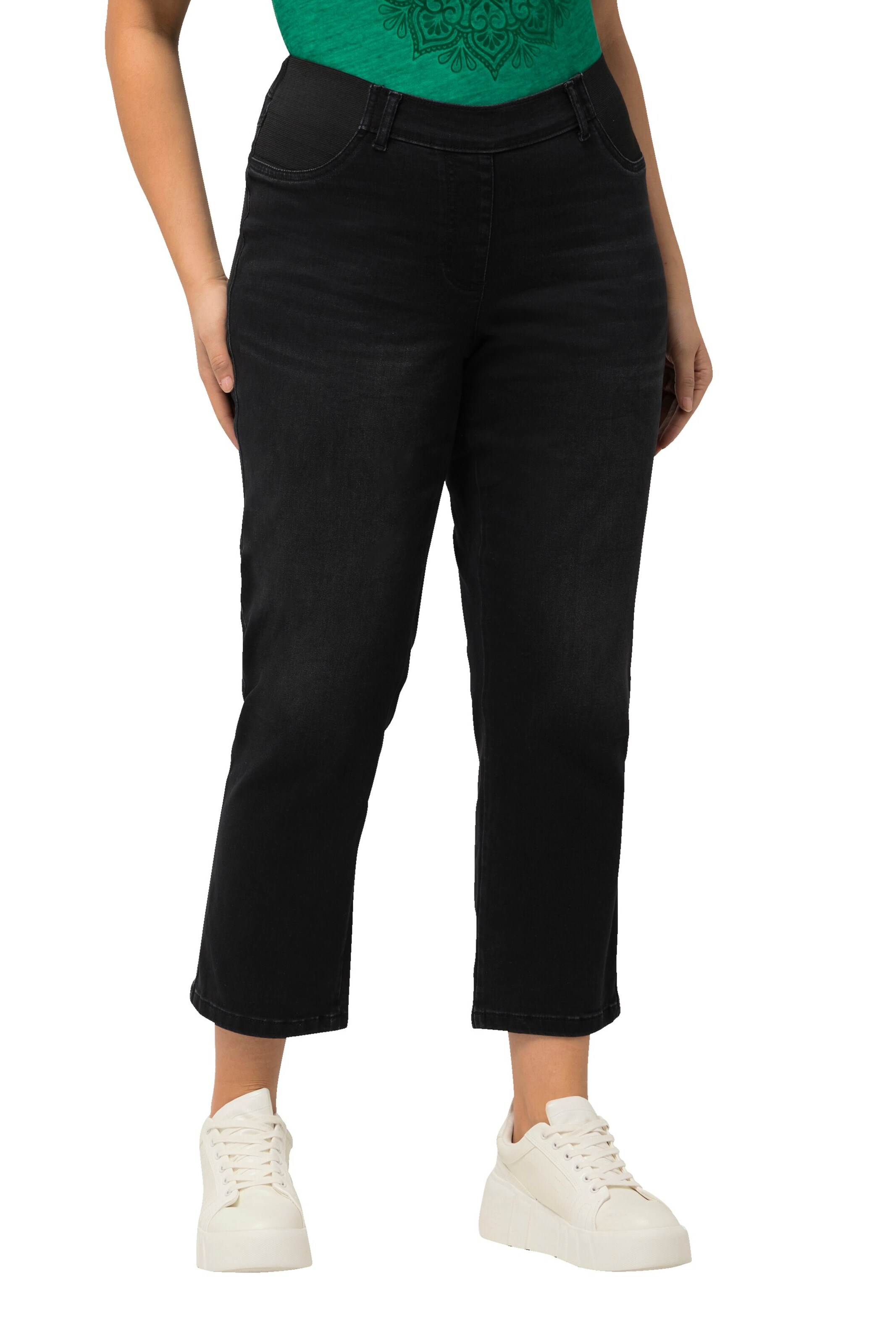 Ulla Popken Slim fit Jeans in Black: front