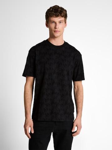 Tricou de la TOM TAILOR DENIM pe negru: față