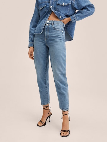 MANGO Tapered Jeans 'Aimee' in Blue: front