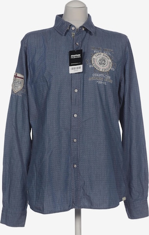CAMP DAVID Button Up Shirt in M in Blue: front