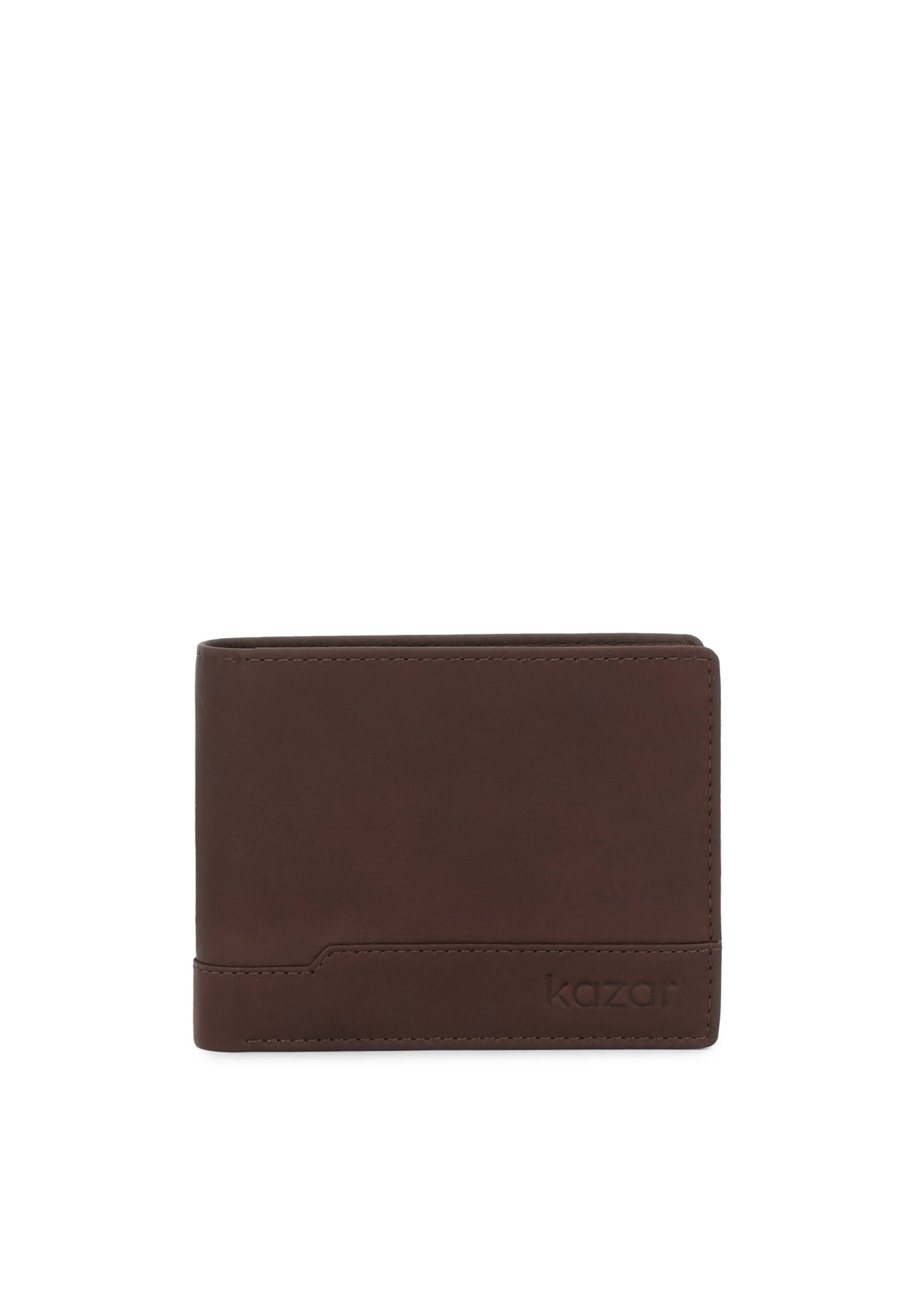 Kazar Wallet in Brown: front