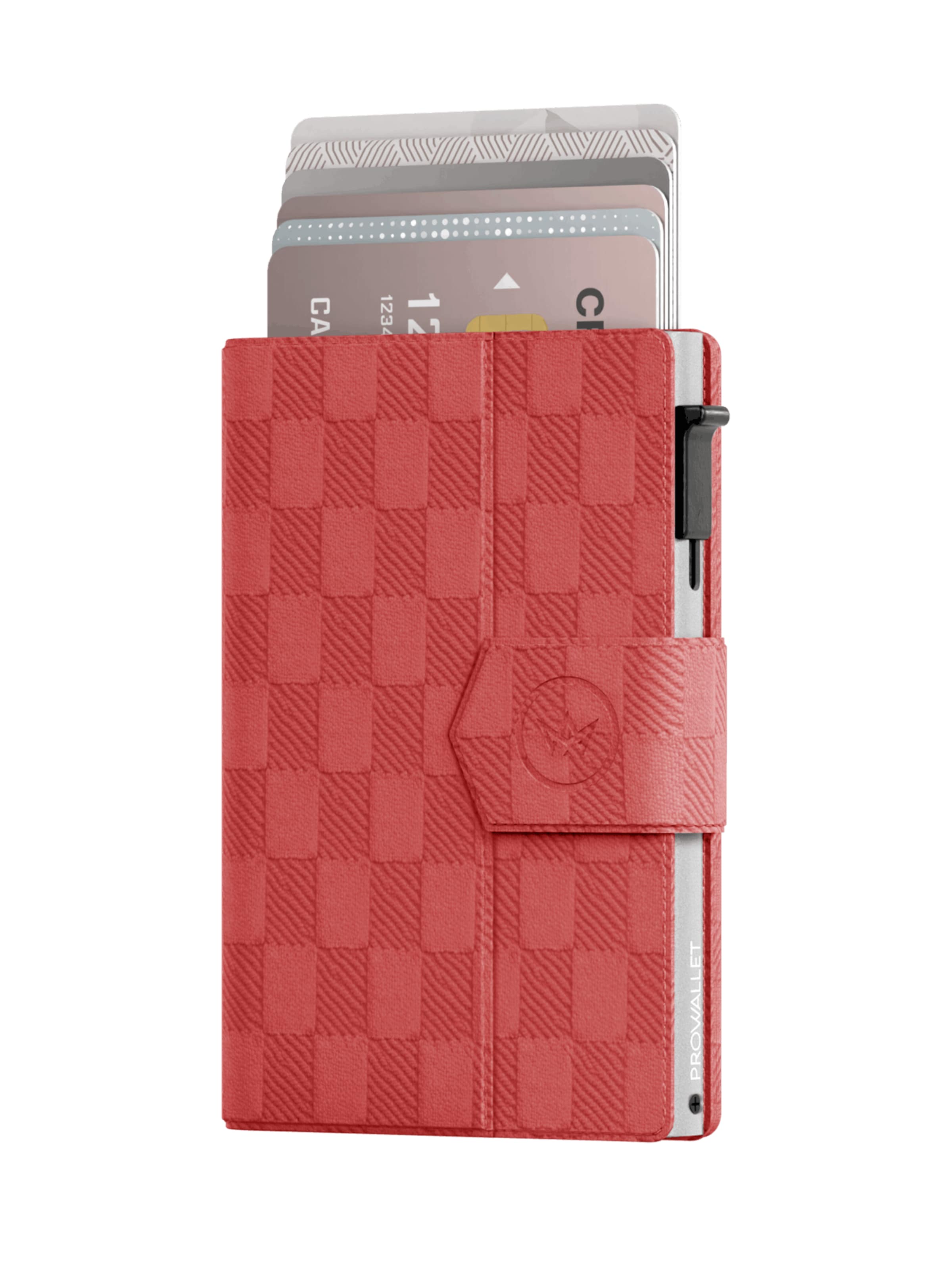 Prowallet Portemonnaie 'Pasjeshouder Plus Panel'‌‌‌‌‌‌‌ in Rot: Vorderseite