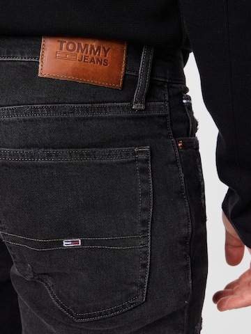 Coupe slim Jean 'Scanton' Tommy Jeans en noir